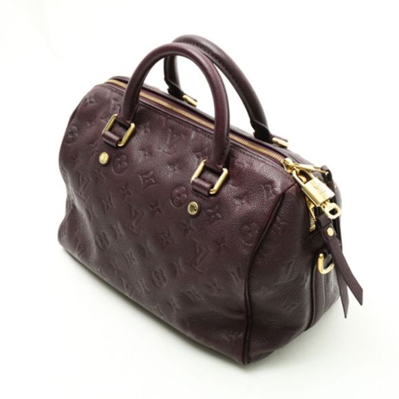 Louis Vuitton Speedy Bandouliere 25 Empreinte Leather Shoulder Bag Black - Picture 4 of 8